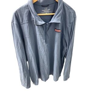 Vineyard Vines Edgartown blue 1/4 zip shirt XL